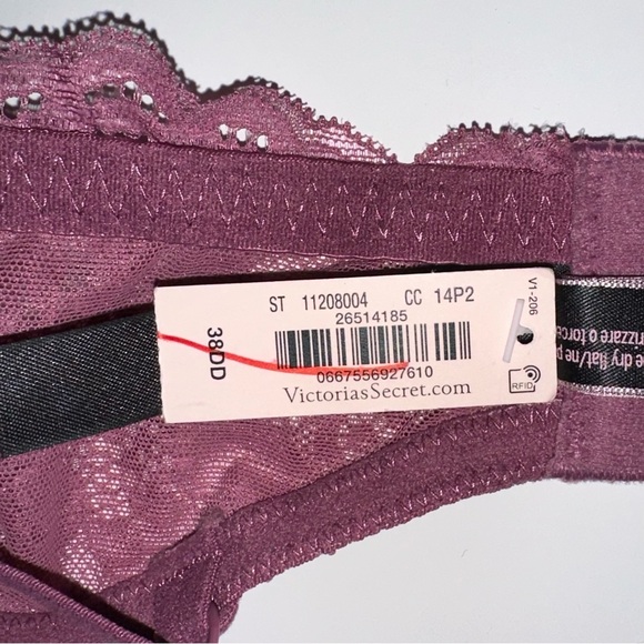 Elegant Lace Trimmed Bra in Deep Purple - Picture 6 of 6